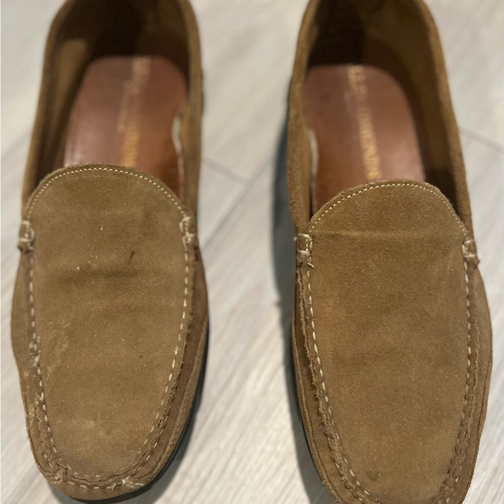 Allen Edmonds Caramel Suede Driving Shoes mens sz 11D
